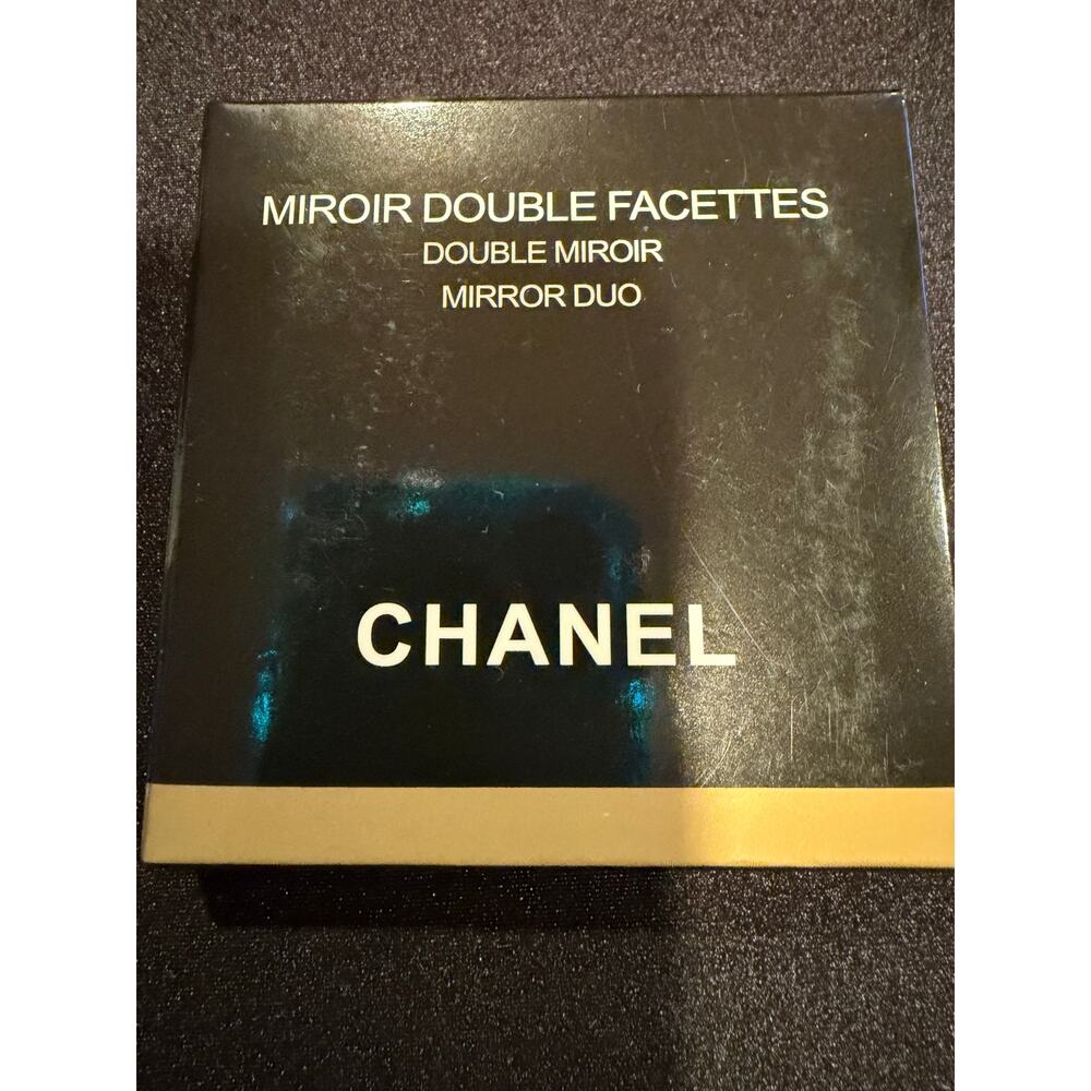 Chanel Miroir Double Compact Mirror Dual Sided with a Light Blue Mirror NWT